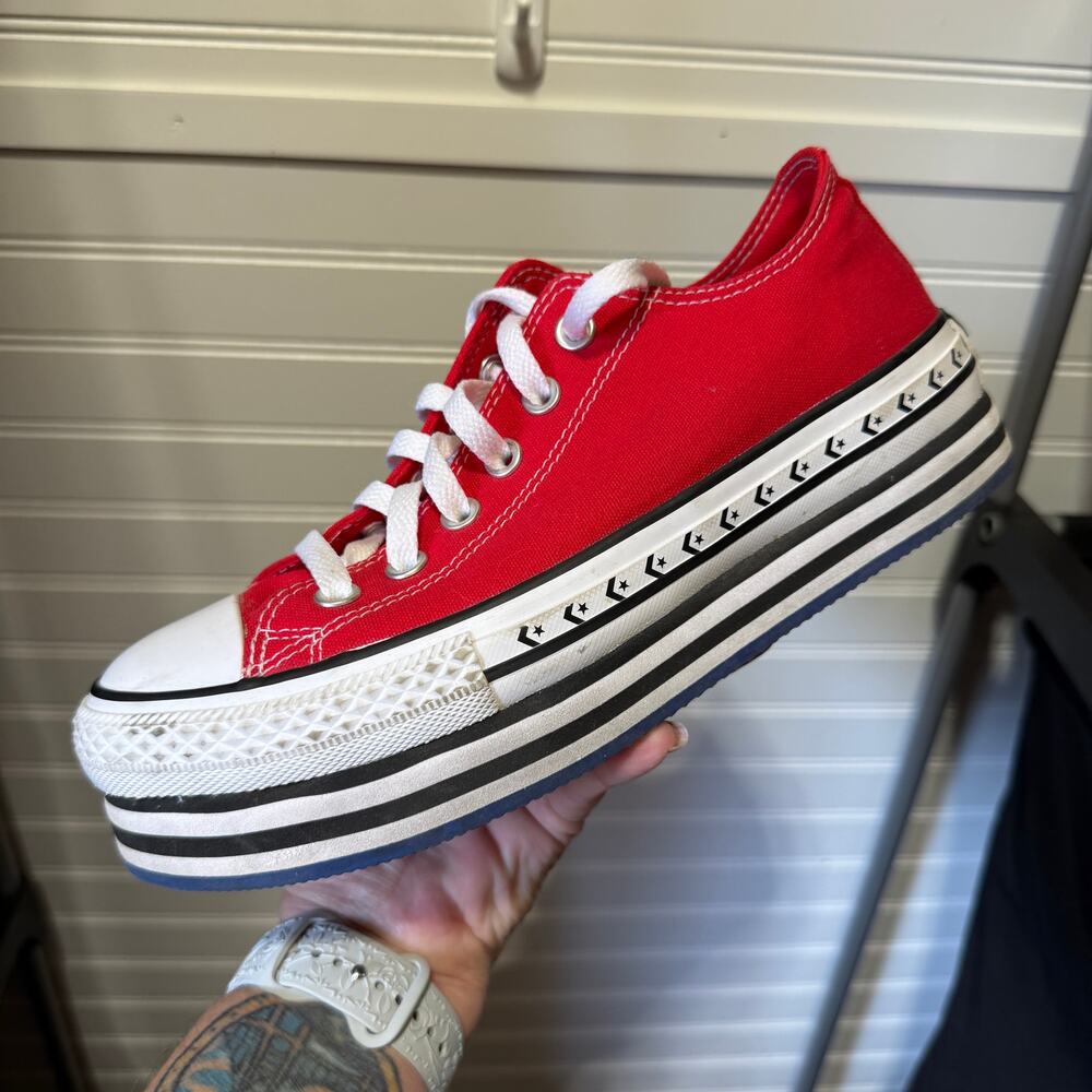 Converse Chuck Taylor All Star Lift Platform Canvas Sneakers Size 8 - Picture 6 of 10